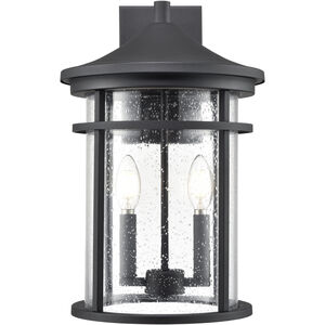 Namath 2 Light 16.75 inch Textured Black Outdoor Wall Sconce